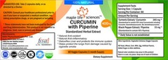 CURCUMIN 95% + PIPERINE 95% Extract Capsules Bioavailable Curcumin Extract