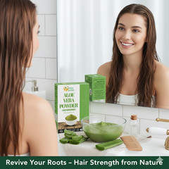 Aloe Vera Powder for Hair Growth, Skincare, Haircare, Moisturizing, and Soothing
