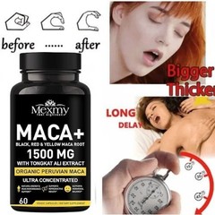 Maca Root Capsules 1500mg Peruvian Maca Extract for Men & Women 60 Capsules