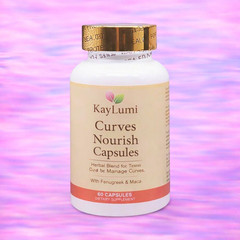 KayLumi Curves Nourish Herbal Blend Capsules, Fenugreek & Maca, 60 Count