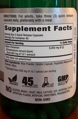 Ceylon Cinnamon 6000mg/2000mg Per Capsule 135 Quick Release Capsules Piping Rock