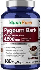 Pygeum Bark Extract Supplement – 180 Veggie Caps