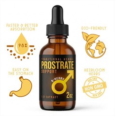 Prostrate Health Support Supplement EASY Liquid Drops Tincture Male Wellness USA