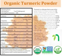 1lbs (16 OZs) Organic Turmeric Root Powder with certificate. FREE SHIPPING!!