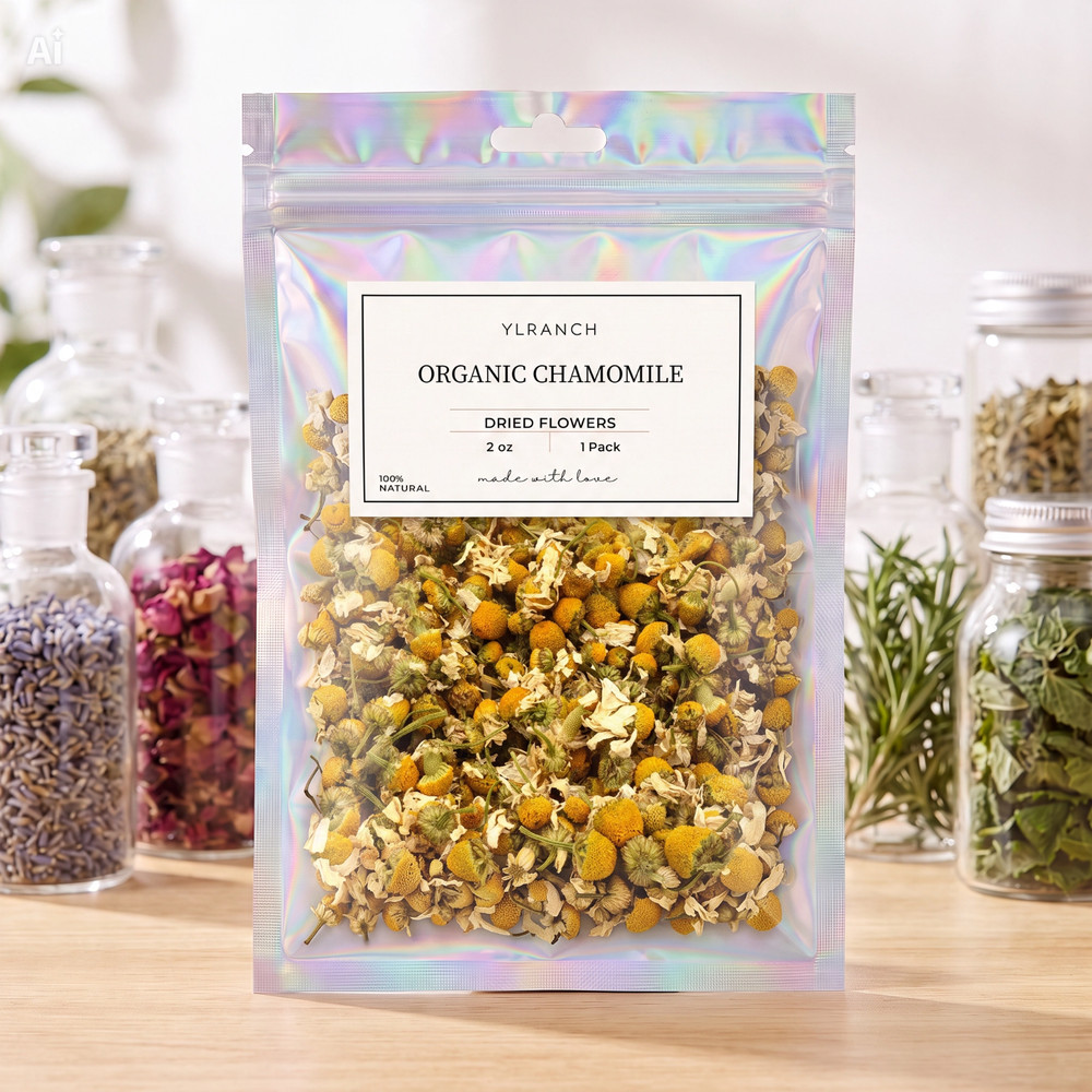 Chamomile Flowers Organic Dried 4oz / Fresh straight from Farm Packed USA