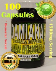 Damiana Leaf, Damiana de California,Turnera Diffusa/ aphrodisiaca 100 caps !!!