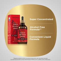 Korean Red Ginseng Liquid Extract | 4 Fl Oz | Panax Root | by Piping Rock
