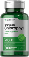 Chlorophyll Tablets | 300 Chewables | Peppermint Flavor | Vegan | by Horbaach