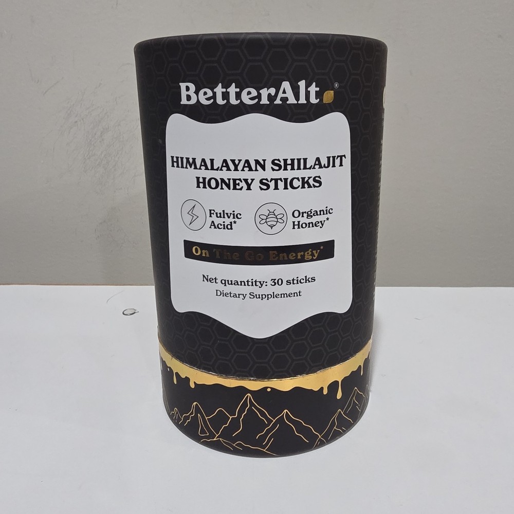 Better Alt Pure Himalayan Shilajit Sticks with Organic Honey Saffron – Brand New