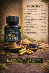 African Herbal Stamina Capsules Formula for Mens Vitality Pack of 2