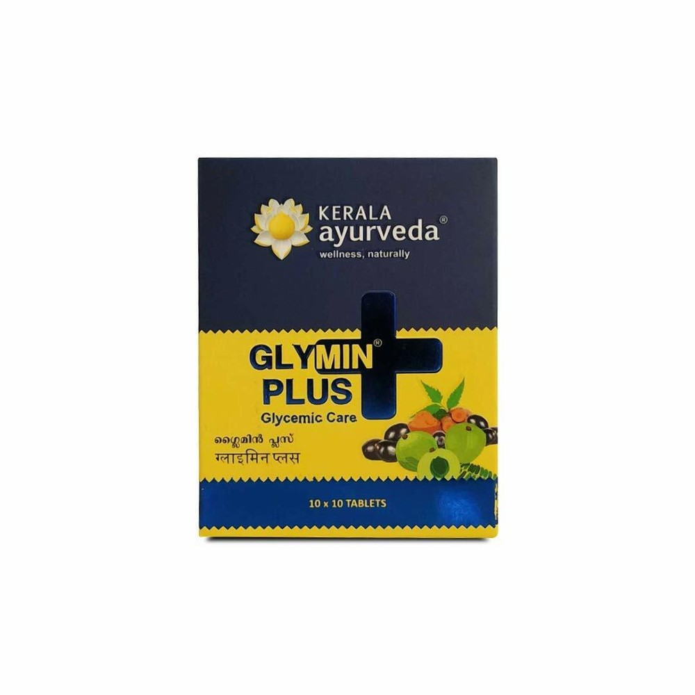 Kerala Ayurveda GLYMIN PLUS Tablet – 100 Count Herbal Ayurvedic Free Shipping