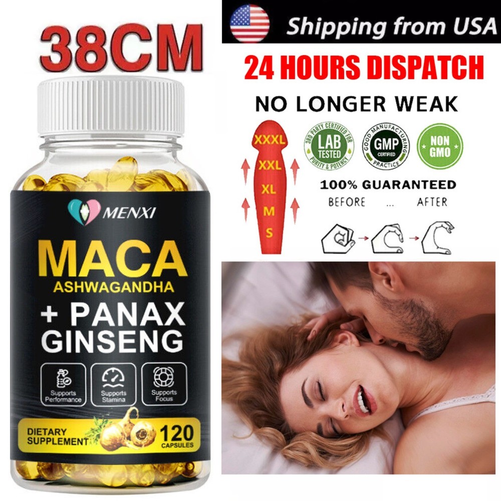 MENXI Maca Root Capsules 10000mg hot Maca Extract 120 Capsules Peruvian