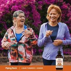 Turmeric and Ginger Liquid Drops | 2 oz | Black Pepper Extract | by Piping Rock