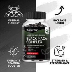 Black Maca Complex Stamina | Libido | Mood | Energy for 30 to 120 Capsules