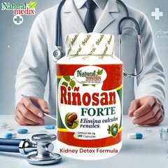 Riñosan Forte Premium Peruvian Kidney Cleanser Horsetail,Chanca Piedra,Nopal,
