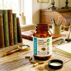 DR WAKDE’S Organic Cumin Seed Capsules, Organic | 60 Veg Caps | Ayurvedic Sup…