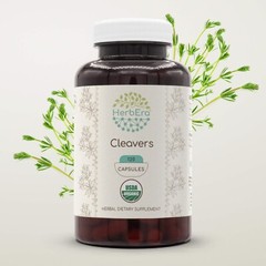 HerbEra Cleavers 60/120 Capsules, 400 mg, Organic (Galium aparine)