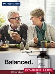 Horbäach Nascent Iodine | 325mcg | 4oz | Organic Liquid Supplement | Vegan, Non-
