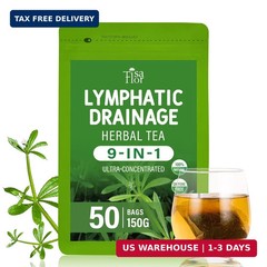 TisaFlor Cleavers Herb Lymphatic Drainage Tea Bags, 50Count -Caffeine Free | for