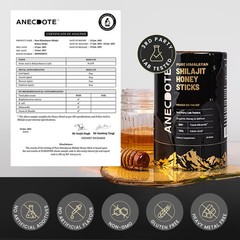 Anecdote Pure Himalayan Shilajit Gummies 3000mg | Boosts Energy & Stamina 30ct
