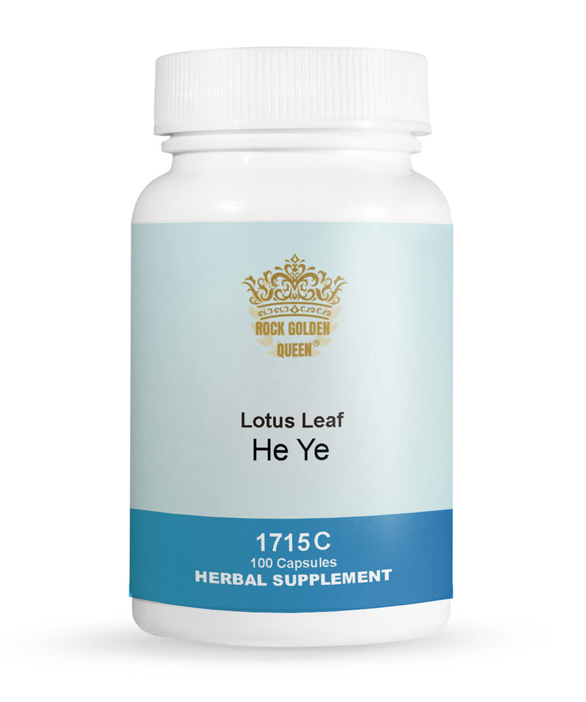 1715C He Ye, Lotus Leaf (Raw), 100 Capsules/bottles, 2 bottles