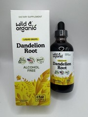 Wild & Organic Dandelion Root Extract Drops – Liver 4 Fl Oz (Pack of 1)