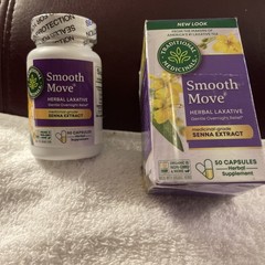 Traditional Medicinals,Smooth Move Herbal Laxative, Senna,, 50 Capsules Exp 3/28