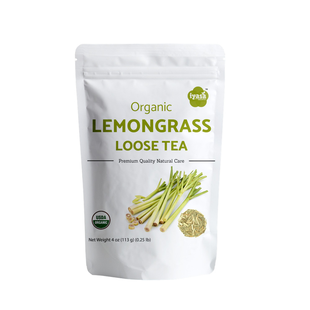 Organic Lemongrass Loose Tea Leave Cuts Lemon Grass Green Herbal 4,8,16 oz FSH
