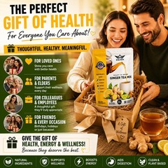 Ginger Turmeric Tea Powder for Digestion & Immune Support – Herbal Detox Blen…