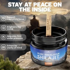 Pure 100% Himalayan Shilajit Resin, Organic, Extremely Potent, Fulvic Acid, 30g
