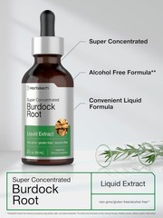 Burdock Root Liquid Extract | 2 fl oz | Alcohol Free | Vegetarian | by Horbäach
