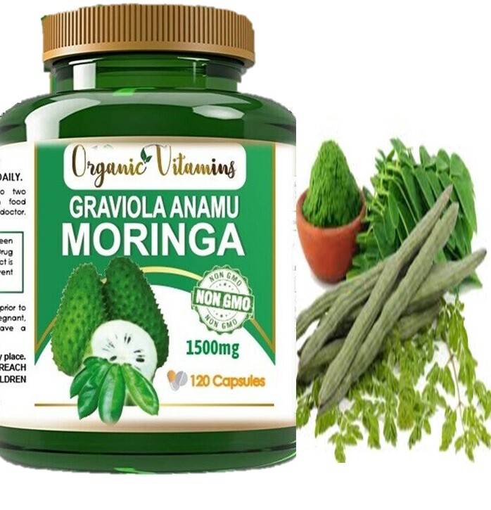 Moringa Oleifera Organic, Natural, 100% Pure Pills – 120 Count – 1 Pack