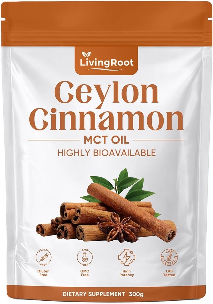 Living Root Ceylon Cinnamon Powder – LivingRoot with MCT Oil, Highly Bioavailabl
