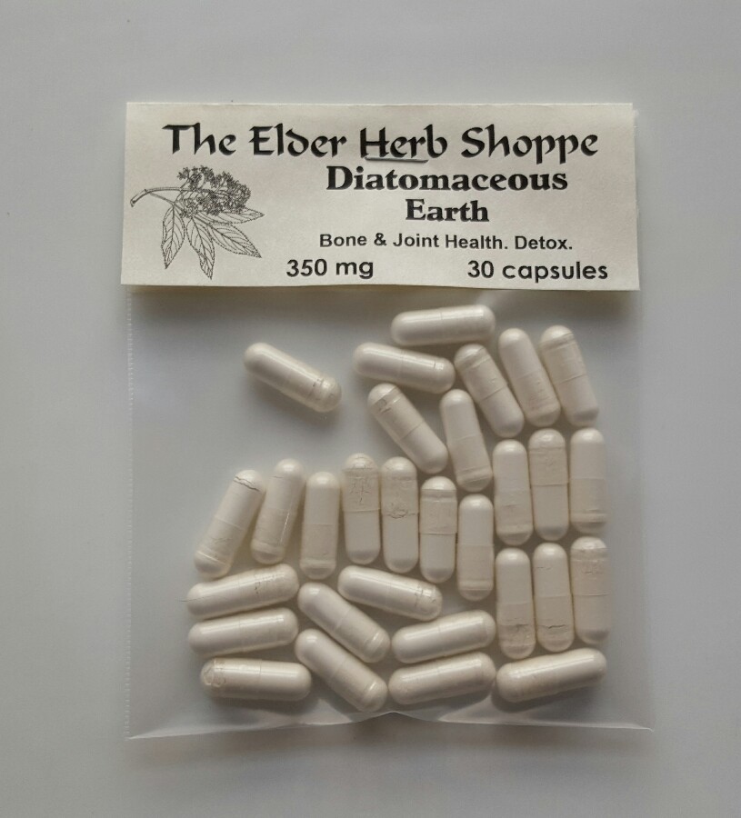 The Elder Herb Shoppe Diatomaceous Earth Capsules 350 mg – 30, 60 or 120 count