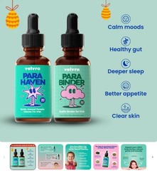 Velvra Para Haven Kids Intestinal Parasite Support + Para Binder + New