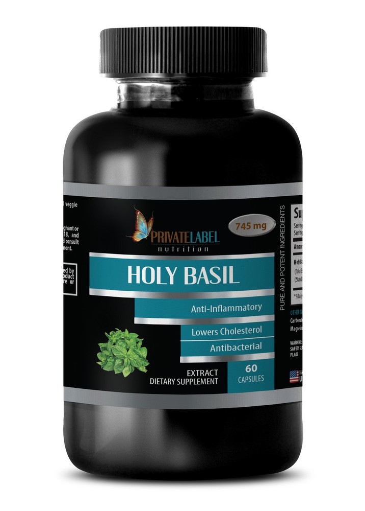 Holy Basil 750 – Anti-Aging – Stress Relief – Detox – Immune Support (1 Bottle)