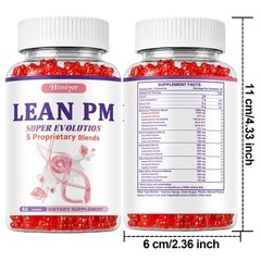 4 Bottles Lean PM 5 Proprietary Blends Gummies 240 Count