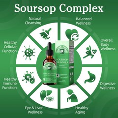 Soursop Graviola Extract Drops with SEA MOSS + BLACK ELDERBERRY Support Immunity