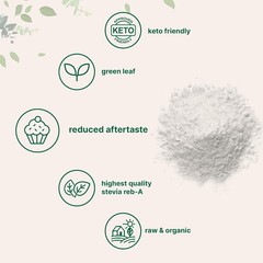 Organic Stevia Powder Sweetener Keto No Calorie 8oz