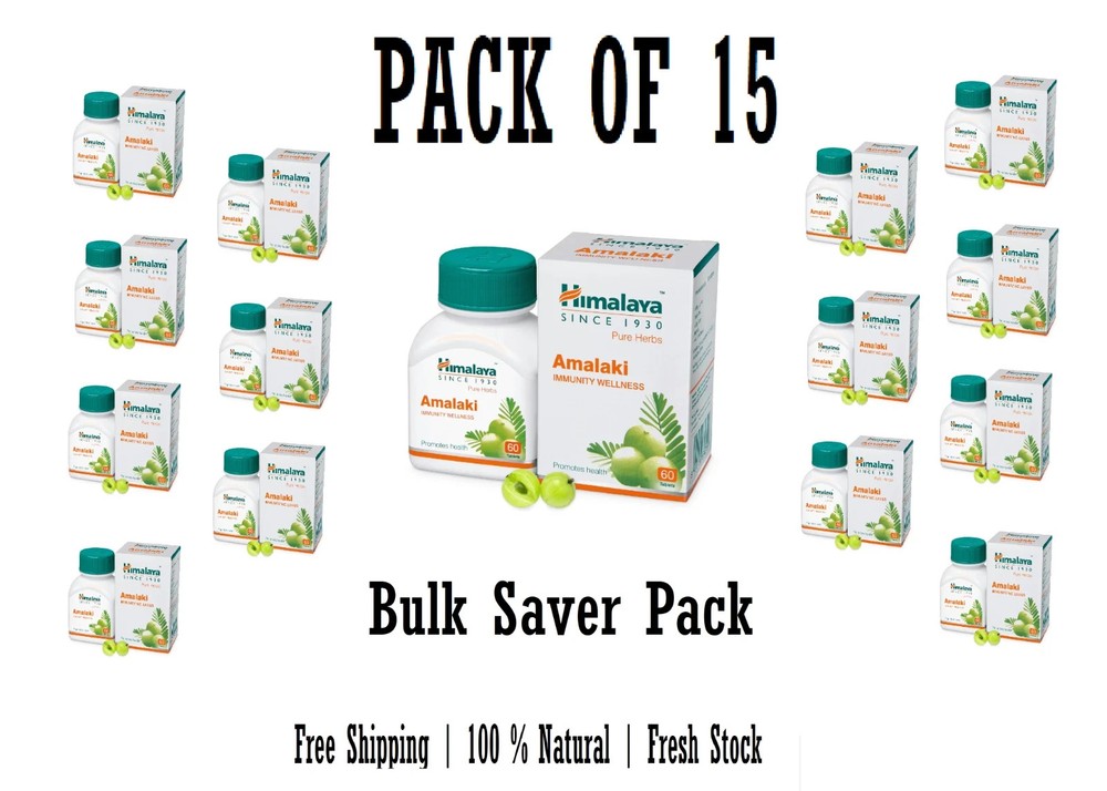 Himalaya Amalaki Tablets 60 x 15 | Natural Vitamin C Bulk Saver Pack | Free Ship