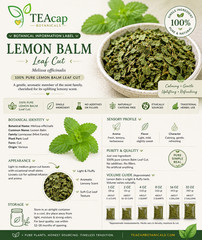 Lemon Balm Cut & Sifted USDA Certified Organic Natural 28.3g 1 OZ Herb Calm Bag