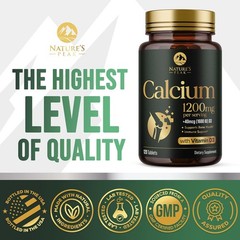 Calcium 1200 mg Per Serving with Vitamin D3 – Bone Health Supplement 120 tablet