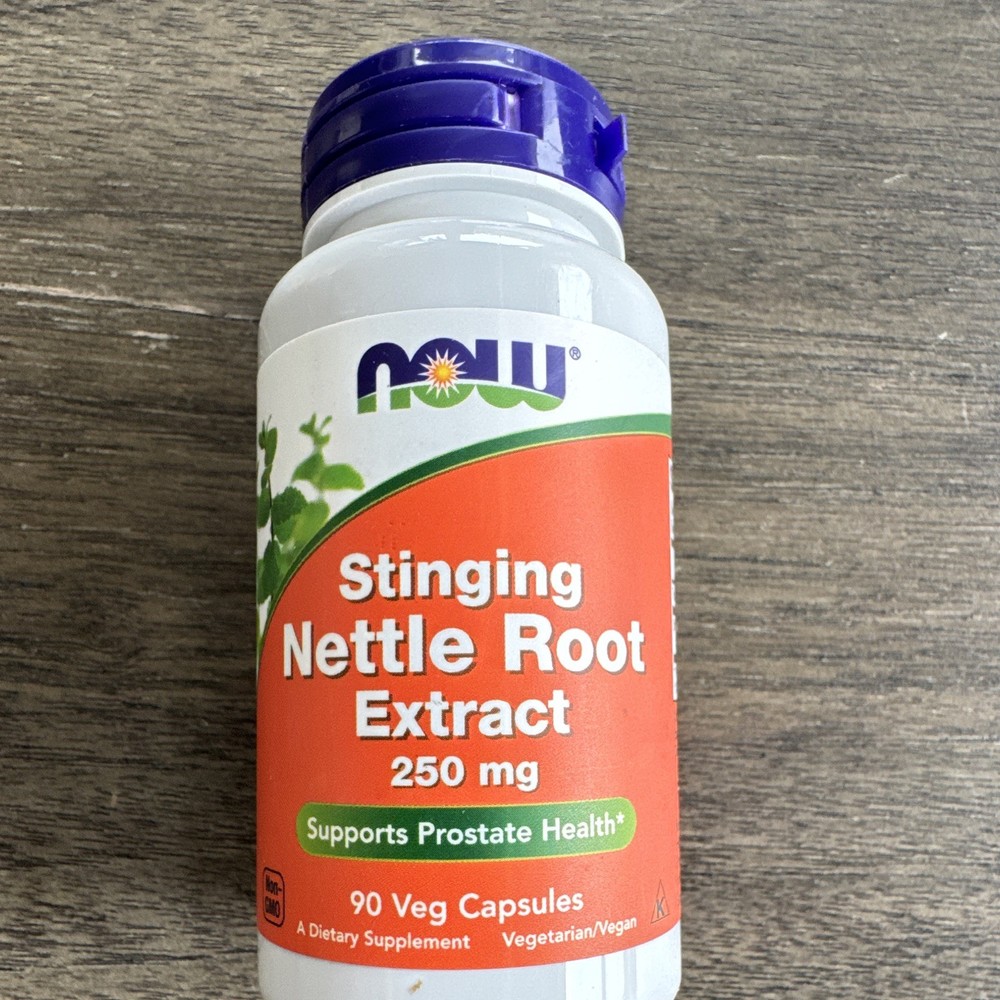 NOW Stinging Nettle Root Extract 250mg 90 Veg Capsules Vegan Exp 06/2027