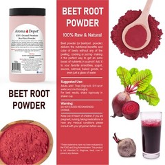 Red Beet Root Powder Beta vulgaris Super Food High Nitrate Non-GMO Raw 1 Lb. JAR