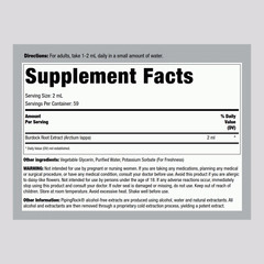 Burdock Root Tincture Extract | 4 fl oz | Non-GMO Drops | by Piping Rock