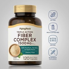 Fiber Complex | 1500mg | 120 Capsules | Non-GMO Supplement | by Piping Rock