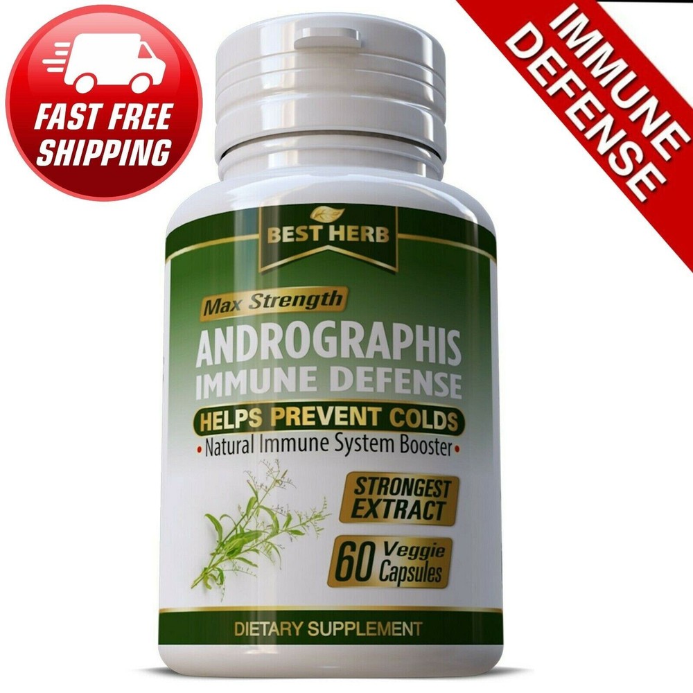 PURE ANDROGRAPHIS SUPPLEMENT PILLS 60 Caps Immune Liver Support Immunity