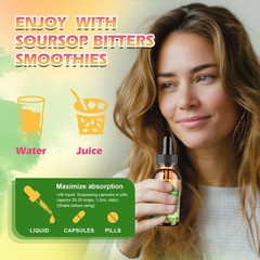 60mL Soursop Graviola with Sea Moss & Black Seed Oil Vegan, Gluten-Free