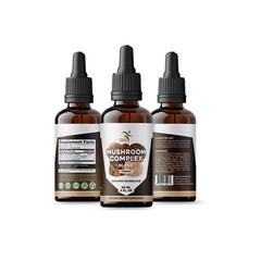 Mushroom Complex Extract Organic Non GMO Tincture Liquid Herbal Drops 6 Fl Oz