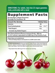 Tart Cherry Gummies 2000mg | 60 Count | VeganCherry Flavor | by Nature’s Truth